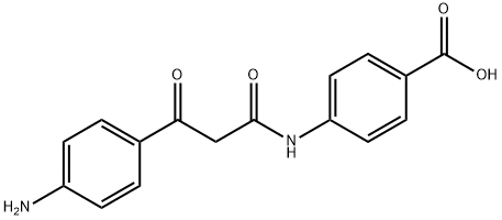 4-{[3-(4-aminophenyl)-3-oxopropanoyl]amino}benzoic acid Structure