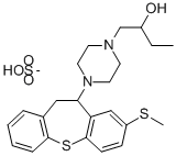 1-Piperazineethanol, 4-(10,11-dihydro-8-(methylthio)dibenzo(b,f)thiepi n-10-yl)-alpha-ethyl-, monomethanesulfonate Structure