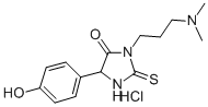 Hydantoin, 3-(3-(dimethylamino)propyl)-5-(p-hydroxyphenyl)-2-thio-, hy drochloride Structure