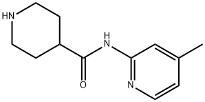 N-(4-甲基吡啶-2-基)哌啶-4-甲酰胺, 865078-92-8, 结构式