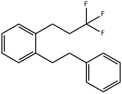 1-フェネチル-2-(3,3,3-トリフルオロプロピル)ベンゼン 化学構造式