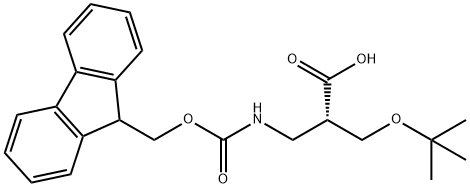 FMOC-(S)-3-AMINO-2-(TERT-BUTOXYMETHYL)PROPANOIC ACID 结构式