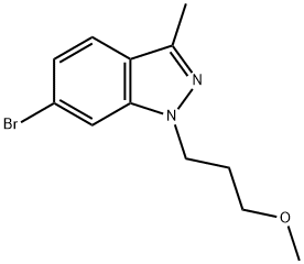 6-ブロモ-1-(3-メトキシプロピル)-3-メチル-1H-インダゾール 化学構造式