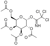 2,3,4,6-テトラ-O-アセチル-α-D-ガラクトピラノシル2,2,2-トリクロロアセトイミダート 化学構造式