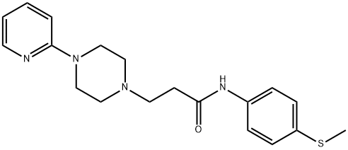 1-Piperazinepropanamide, N-(4-(methylthio)phenyl)-4-(2-pyridinyl)-|