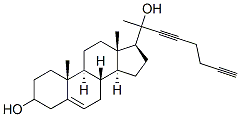 20-(1,5-hexadiynyl)-5-pregnen-3,20-diol Structure