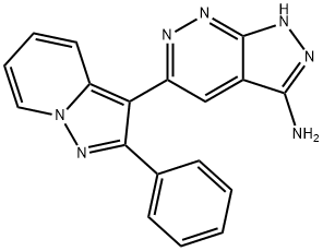 5-(2-Phenyl-pyrazolo[1,5-a]pyridin-3-yl)-1H-pyrazolo[3,4-c]pyridazin-3-ylamine Structure