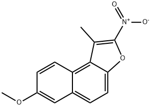 7-methoxy-1-methyl-2-nitronaphtho(2,1-b)furan Structure