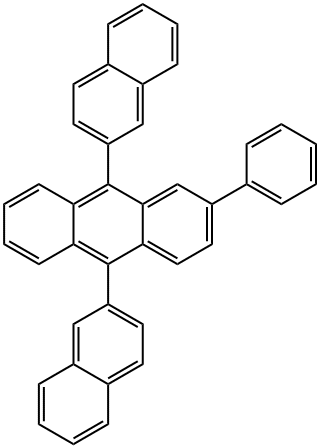 2-苯基-9,10-二(2-萘基)-蒽 结构式