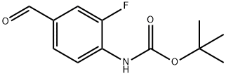 4-N-叔丁氧羰基氨基-3-氟苯甲醛, 865450-09-5, 结构式