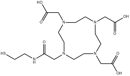 (4,7-BIS-CARBOXYMETHYL-10-[(2-MERCAPTO-ETHYLCARBAMOYL)-METHYL]-1,4,7,10TETRAAZA-CYCLODODEC-1-YL)-ACETIC ACID Struktur