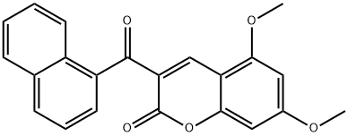 5,7‐ジメトキシ‐3‐(1‐ナフトイル)クマリン 化学構造式