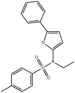 Benzenesulfonamide,  N-ethyl-4-methyl-N-(5-phenyl-2-furanyl)- Struktur