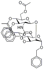 2-O-(2-Acetamido-2-deoxy-3,4,6-tri-O-acetyl--D-glucopyranosyl)-3-O-benzyl-4,6-O-benzylidene-D-mannose Structure