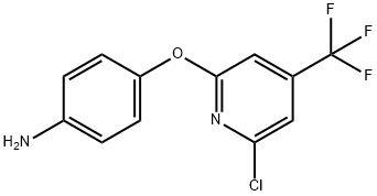 Benzenamine, 4-[[6-chloro-4-(trifluoromethyl)-2-pyridinyl]oxy]- Structure