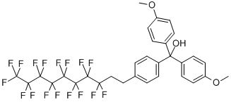 1,1-Di-(4-methoxyphenyl)-1-[4-(1H,1H,2H,2H-perfluorodecyl)phenyl]methanol Structure