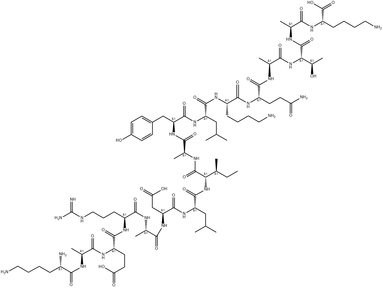 H-LYS-ALA-GLU-ARG-ALA-ASP-LEU-ILE-ALA-TYR-LEU-LYS-GLN-ALA-THR-ALA-LYS-OH Structure