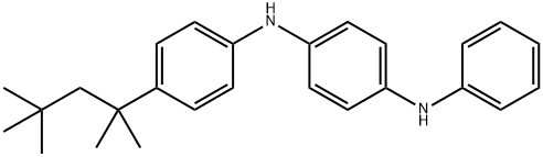 N-phenyl-N'-[4-(1,1,3,3-tetramethylbutyl)phenyl]benzene-1,4-diamine Struktur