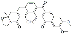 1,2,3a,4-テトラヒドロ-16-ヒドロキシ-3a-メチル-11,12-ジメトキシ[1]ベンゾピラノ[2',3':6,7]ナフト[2,1-g]オキサゾロ[3,2-b]イソキノリン-8,14,15,17-テトラオン 化学構造式