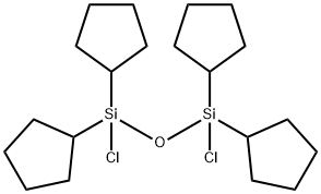 1,1,3,3-TETRACYCLOPENTYLDICHLORODISILOXANE 化学構造式