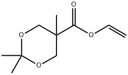 2,2,5-トリメチル-1,3-ジオキサン-5-カルボン酸エテニルエステル 化学構造式