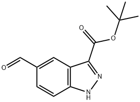 tert-butyl 5-forMyl-1H-indazole-3-carboxylate Struktur