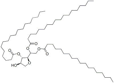 [(2R,3S,4R)-2-(1,2-dioctadecanoyloxyethyl)-4-hydroxy-oxolan-3-yl] octadecanoate Struktur