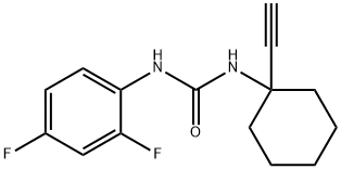 N-(2,4-difluorophenyl)-N'-(1-ethynylcyclohexyl)urea Structure