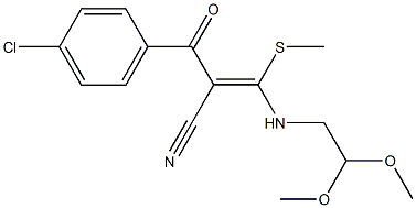 (Z)-2-(4-chlorobenzoyl)-3-[(2,2-dimethoxyethyl)amino]-3-(methylsulfanyl)-2-propenenitrile|