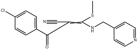 (Z)-2-(4-chlorobenzoyl)-3-(methylsulfanyl)-3-[(4-pyridinylmethyl)amino]-2-propenenitrile|