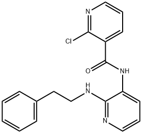 2-chloro-N-[2-(phenethylamino)-3-pyridinyl]nicotinamide Struktur