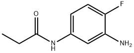 N-(3-アミノ-4-フルオロフェニル)プロパンアミド 化学構造式