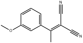 2-[1-(3-METHOXY-PHENYL)-ETHYLIDENE]-MALONONITRILE 化学構造式