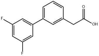 2-(3',5'-二氟-[1,1'-联苯]-3-基)乙酸,866108-77-2,结构式