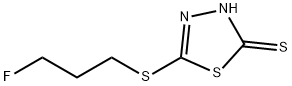 5-[(3-fluoropropyl)sulfanyl]-1,3,4-thiadiazol-2-ylhydrosulfide Structure