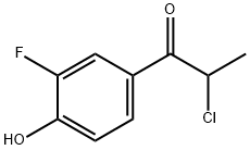 1-Propanone, 2-chloro-1-(3-fluoro-4-hydroxyphenyl)- (9CI) 结构式