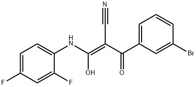 (Z)-2-(3-bromobenzoyl)-3-(2,4-difluoroanilino)-3-hydroxy-2-propenenitrile|