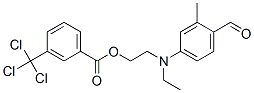 3-(トリクロロメチル)安息香酸[2-[エチル(4-ホルミル-3-メチルフェニル)アミノ]エチル] 化学構造式