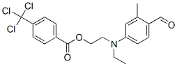 2-[ethyl(4-formyl-3-methylphenyl)amino]ethyl 4-(trichloromethyl)benzoate Struktur