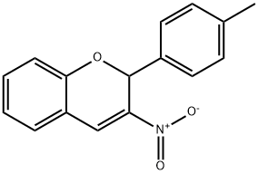 2H-1-BENZOPYRAN, 2-(4-METHYLPHENYL)-3-NITRO- 化学構造式