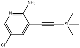5-CHLORO-3-[2-(TRIMETHYLSILYL)ETHYNYL]PYRIDIN-2-AMINE 结构式