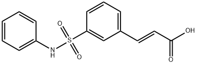 3-(3-苯氨基磺酰苯)丙烯酸, 866323-87-7, 结构式