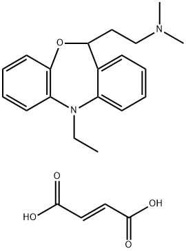 Dibenz(b,e)(1,4)oxazepine-11-ethanamine, 5,11-dihydro-5-ethyl-N,N-dime thyl-, (+-)-, (E)-2-butenedioate (1:1) 化学構造式