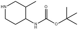 TERT-BUTYL 3-METHYLPIPERIDIN-4-YLCARBAMATE Struktur