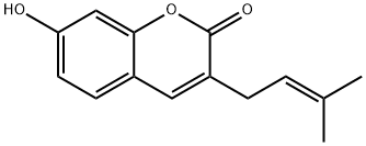 7-羟基-3-异戊烯基香豆素,86654-26-4,结构式