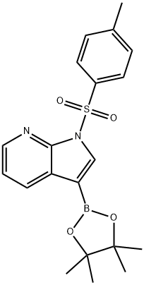 1H-Pyrrolo[2,3-b]pyridine, 1-[(4-methylphenyl)sulfonyl]-3-(4,4,5,5-tetramethyl-1,3,2-dioxaborolan-2-yl)- Structure