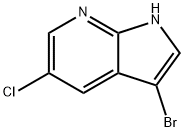 3-ブロモ-5-クロロ-1H-ピロロ[2,3-B]ピリジン 化学構造式