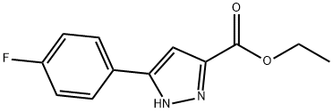 3-(4-FLUOROPHENYL)-1H-PYRAZOLE-5-CARBOXYLIC ACID ETHYL ESTER Structure