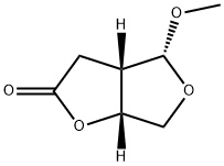 (3AS,4R,6AR)-テトラヒドロ-4-メトキシフロ[3,4-B]フラン-2(3H)-オン 化学構造式