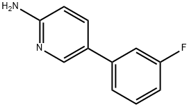 5-(3-フルオロフェニル)ピリジン-2-イルアミン 化学構造式